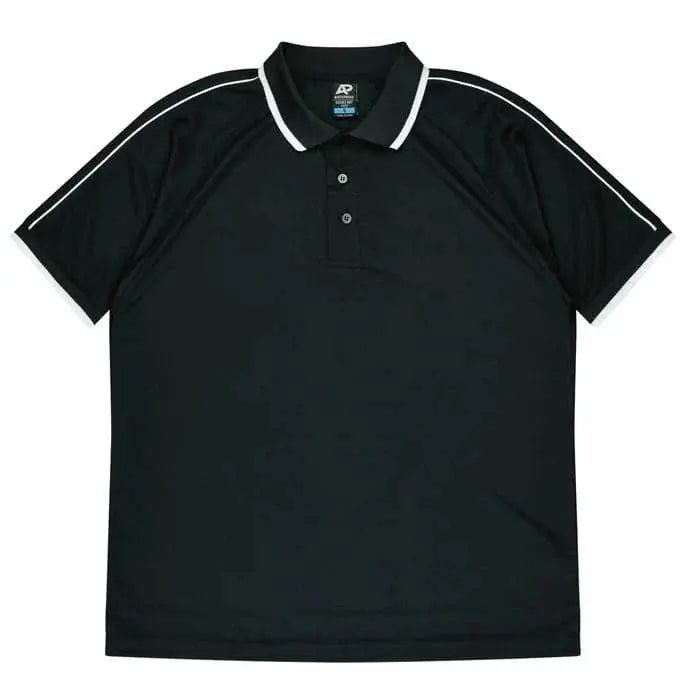 Aussie Pacific Double Bay Men's Polo Shirt 1322 Aussie Pacific BLACK/WHITE S